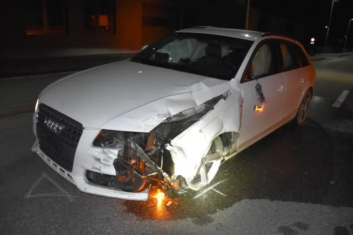 runk and collided with a traffic island
