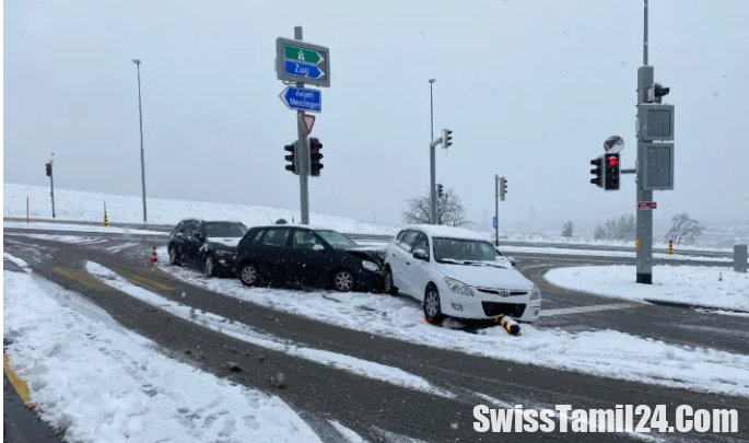 பனிப்பொழிவு, Zug கன்டோனில், விபத்துகள், Swisstamilnews, Tamilswiss, SwissTamil24