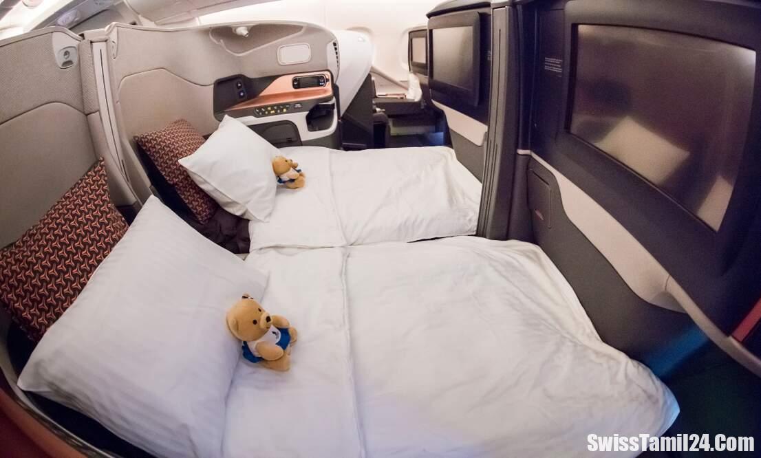சுவிஸ் விமான சேவை, Swiss Airlines, விமானத்தில் படுக்கையறை