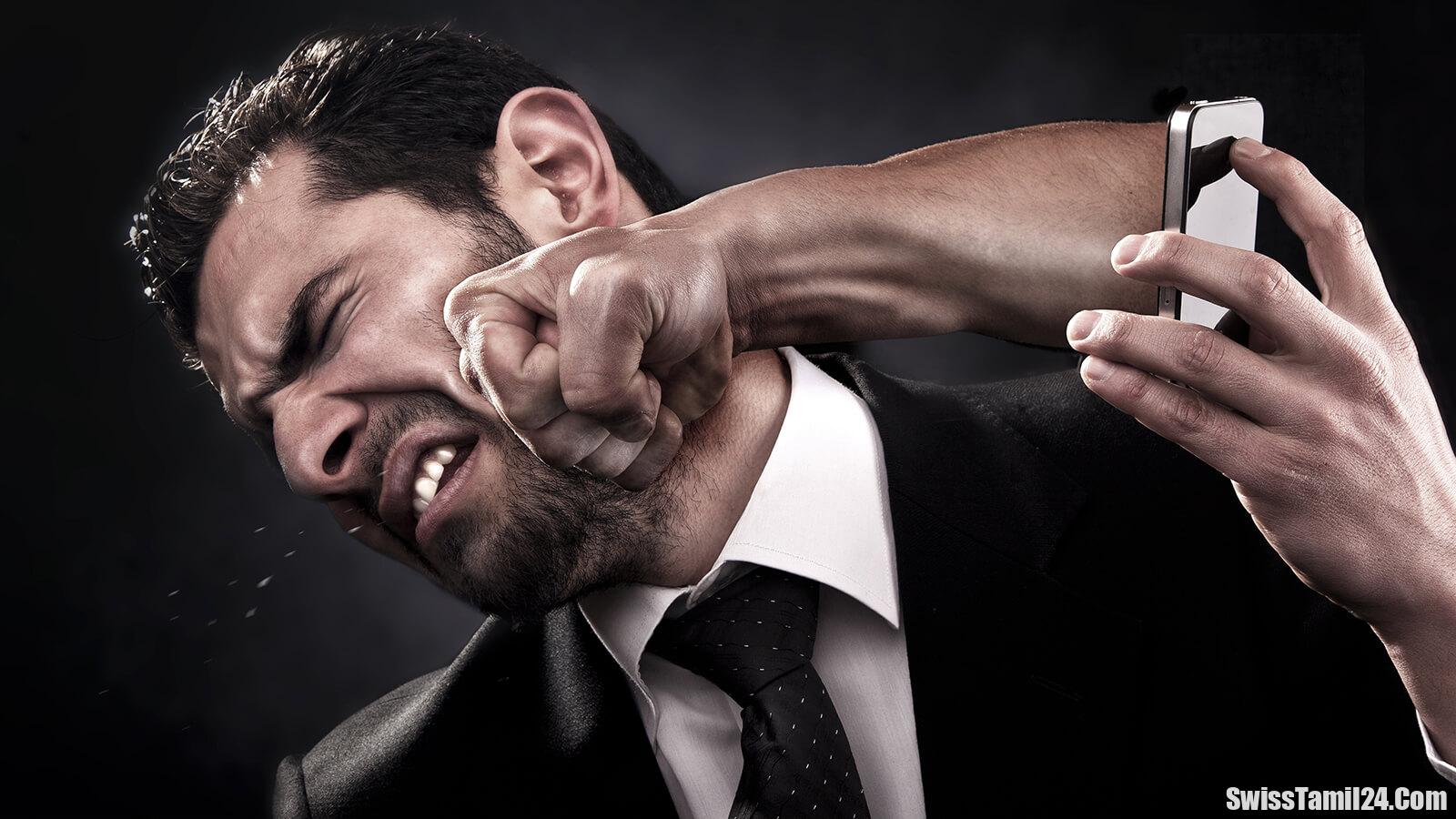 Punched in the face