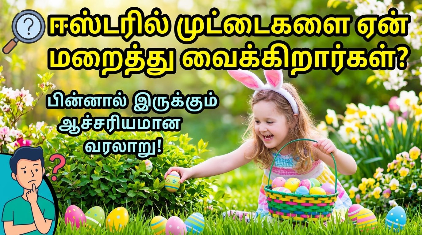 "ஈஸ்டரில் முட்டைகளை ஏன் மறைத்து வைக்கிறார்கள்? பின்னால் இருக்கும் ஆச்சரியமான வரலாறு! 2 Gemini Generated Image j4ev9yj4ev9yj4ev