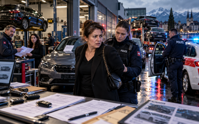 Swiss Garage Arrest at Dusk