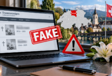 Swiss Memorial Desk with Fake Alert