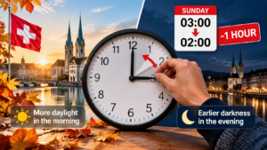 Switzerland Time Change Back One Hour