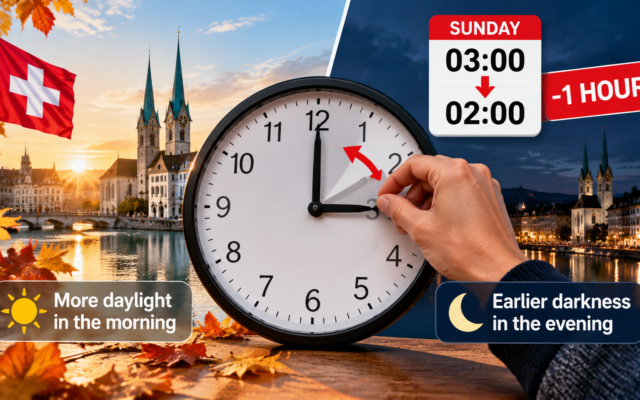 Switzerland Time Change Back One Hour